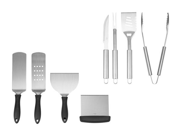 Set de couverts à grillades/​spatules à grillades en acier inox