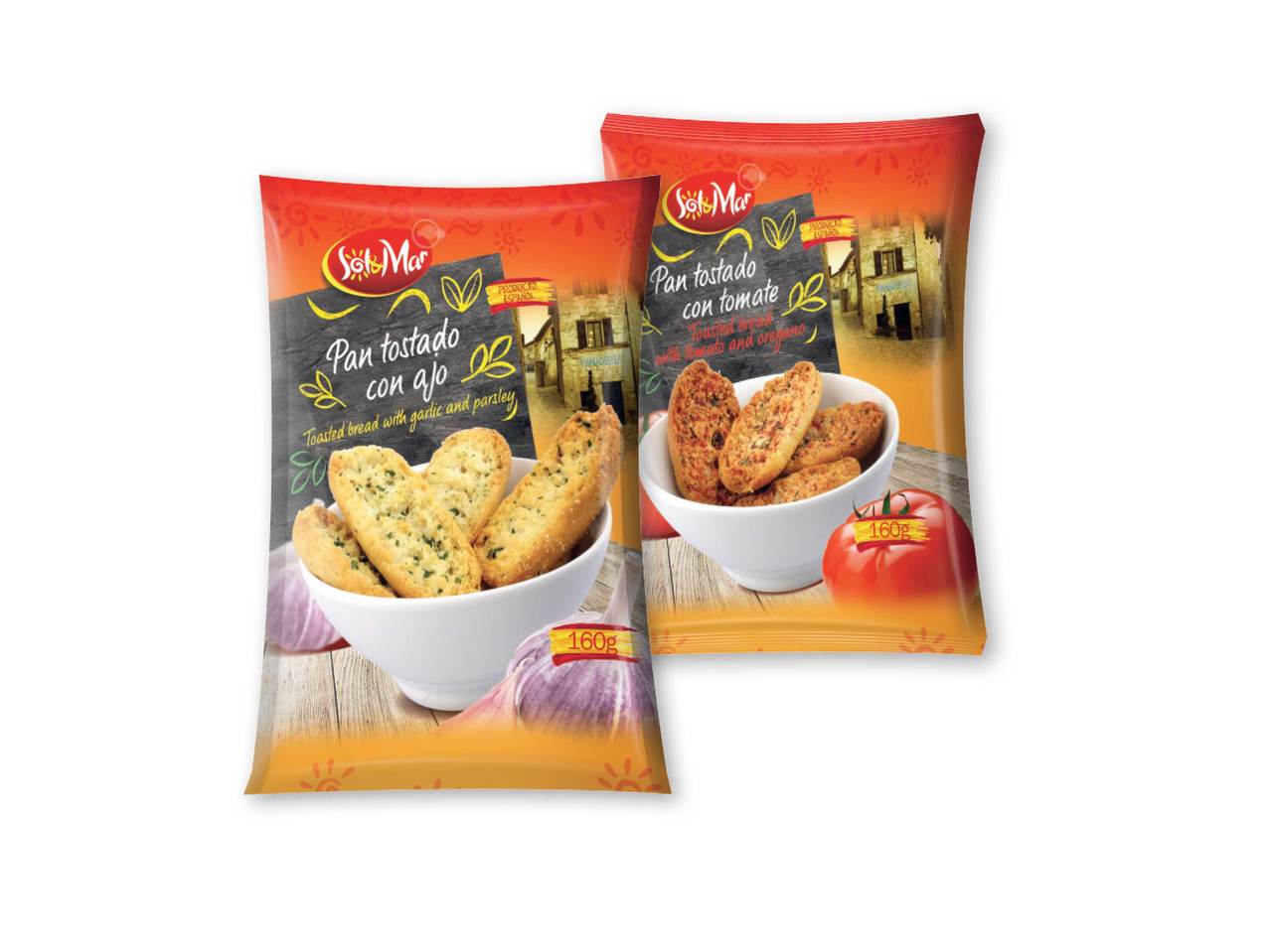 SOL & MAR Mediterranean Garlic/Tomato Bread