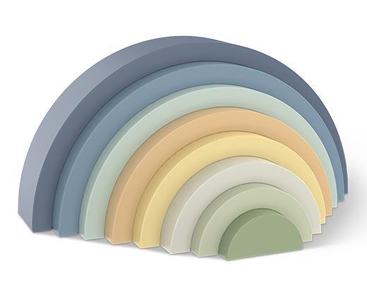 Bee Happy Wooden Stackable Rainbow Blue or Pink