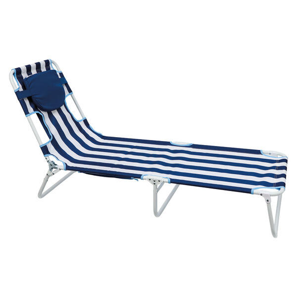 Crane Blue Striped Backpack Lounger