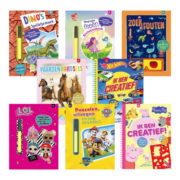 HASBRO(R)/MATTEL(R)/NICKELODEON(R) 				Sticker-, raadsel- of spelletjesboek