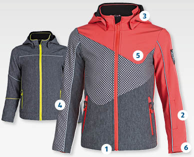 INOC Kinder-Softshell-Jacke