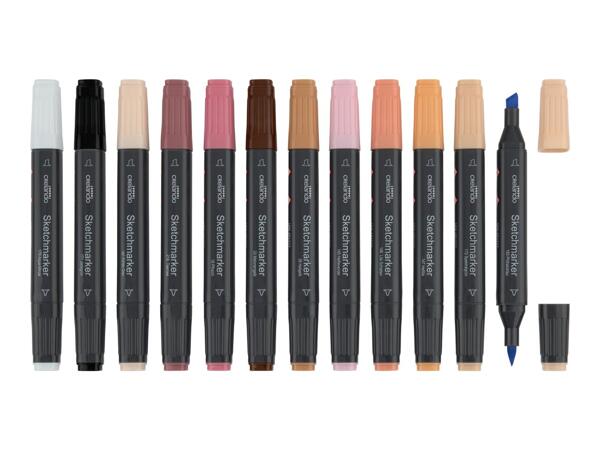 Crelando Sketch Marker Set - 12 Pieces