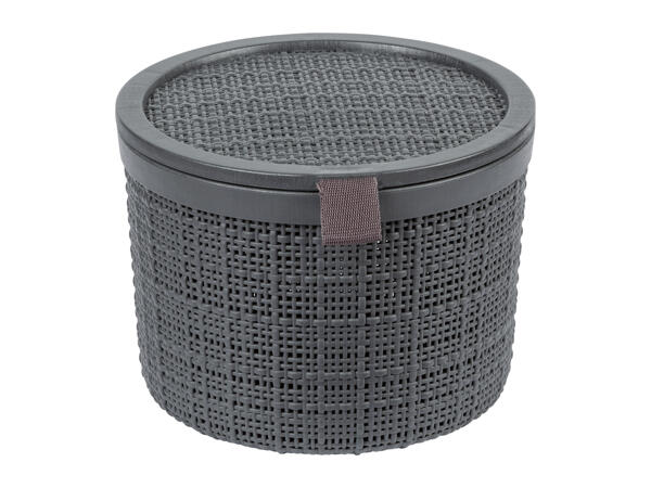 Curver 2L Jute Round Box With Lid
