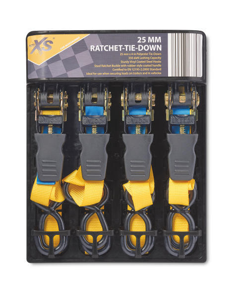 4 Piece Ratchet Tie Down Set