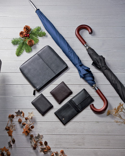 Black Leather Wallet with Pocket