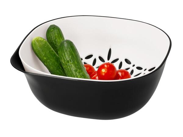 Silvercrest Black & White Colander Set - 2 Pieces