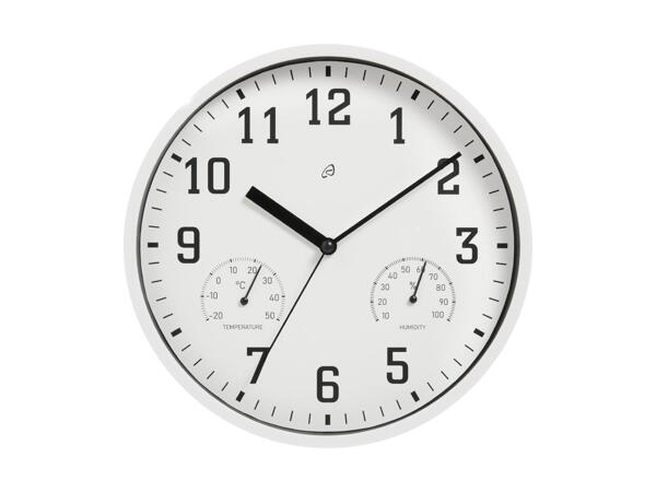 Wall Clock with Temperature & Humidity