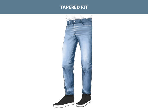 Herren Jeans Tapered Fit
