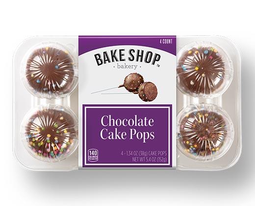 Bake Shop Chocolate or Vanilla Cake Pop 4 pack