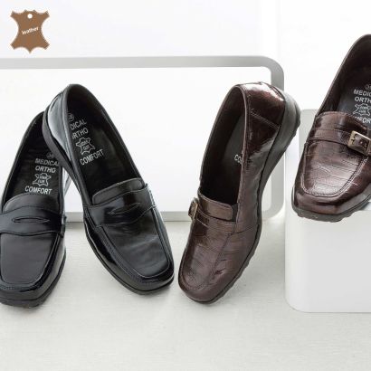 Chaussures en cuir pour dames