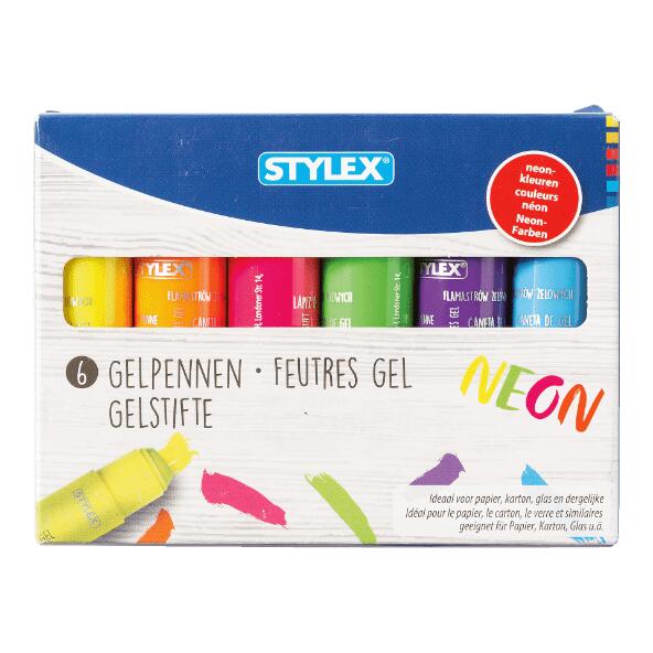 STYLEX(R) 				Gelpennen, 6 st.