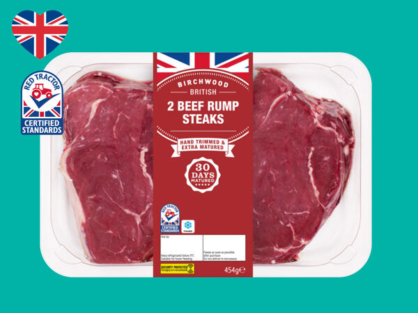 2 Beef 30-Day Matured Rump Steaks
