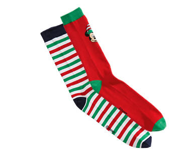 Adult's Christmas Novelty Socks 2pk