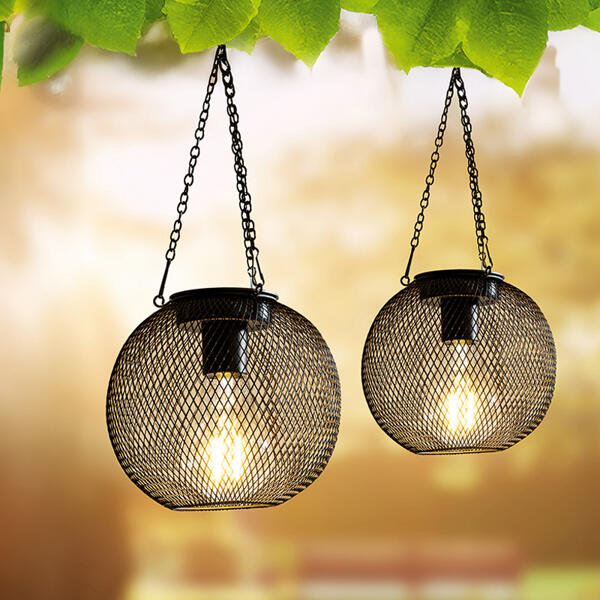LED-Solar-Hängeleuchte 2er-Set