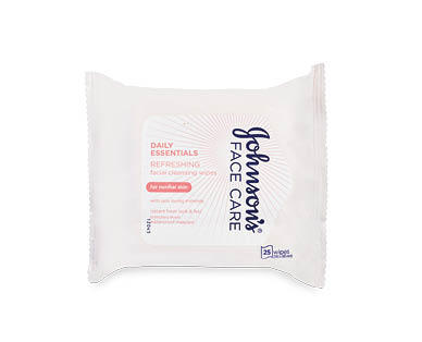 Johnson's Daily Essentials Refreshing Facial Cleansing Wipes 25pk