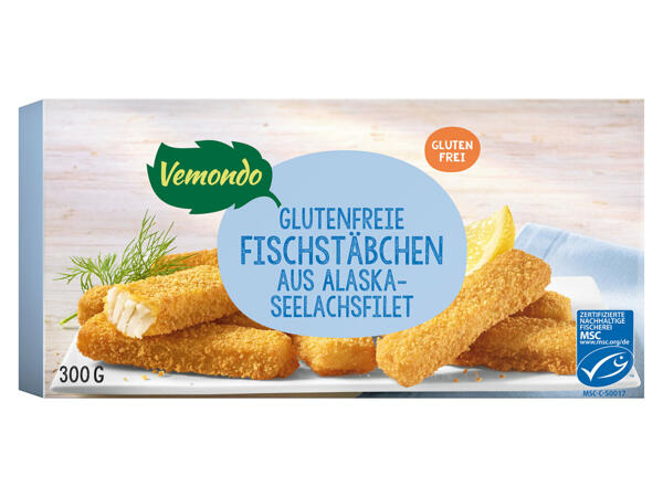 VEMONDO Glutenfreie Fischstäbchen
