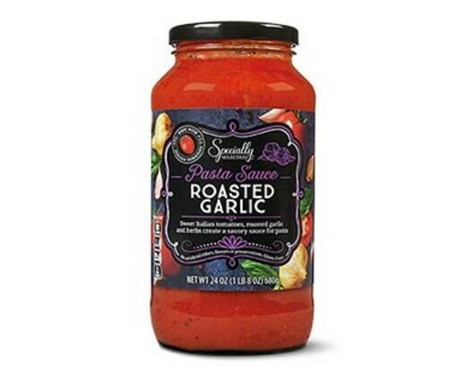 Specially Selected 
 Arrabiatta or Roasted Garlic Imported Pasta Sauce