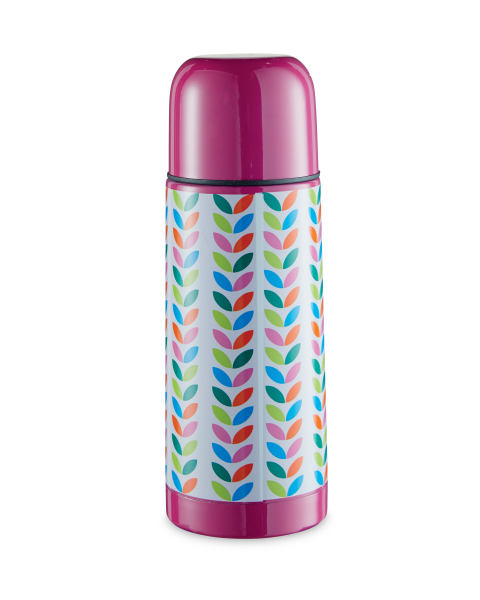 Bright Leaf Print Flask