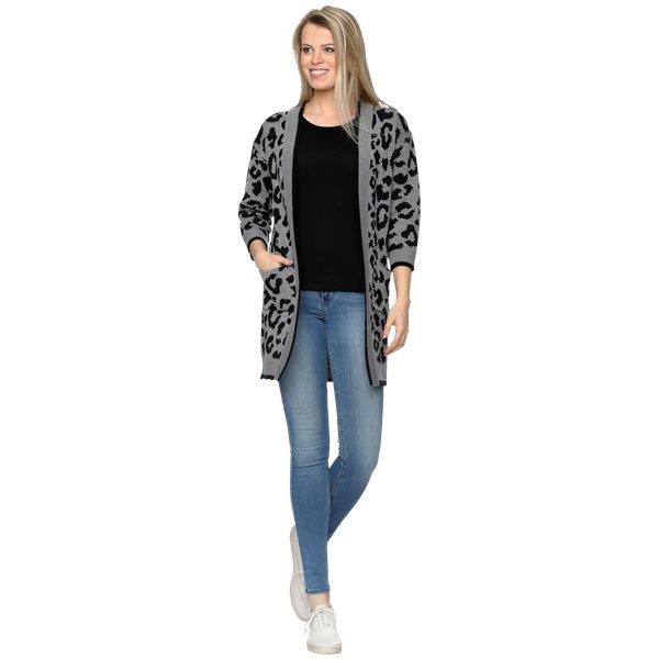 Cardigan à imprimé animal