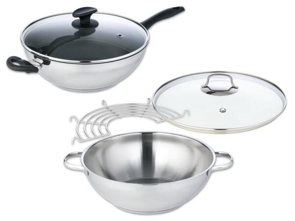 Edelstahl-Wok, Ø 32 cm