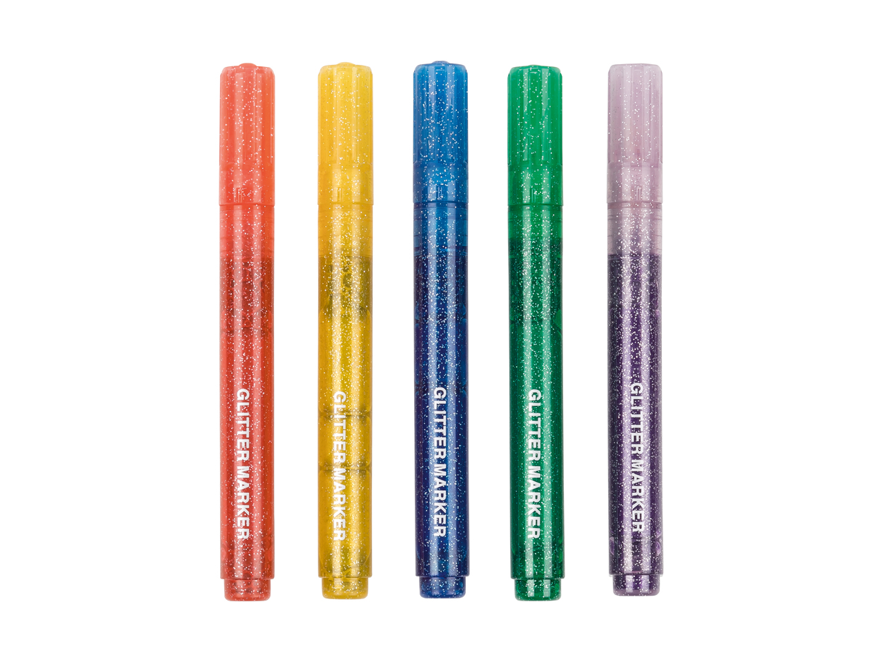 Feutres à paillettes, lot de 5