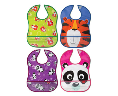 Nuby Water-Resistant 2-Pack Crumb Catcher Bibs