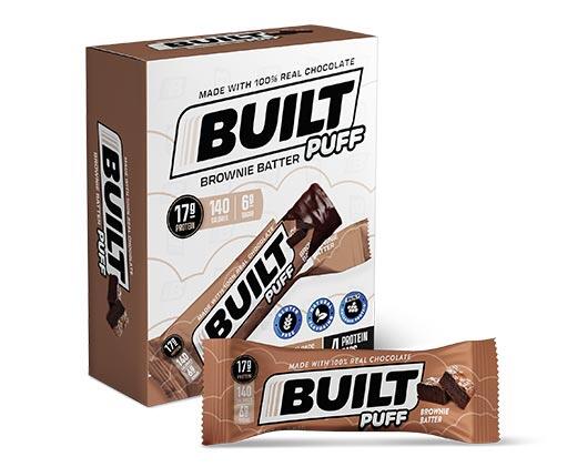 Built Bars 
 Brownie Batter Puff or Coconut Puff