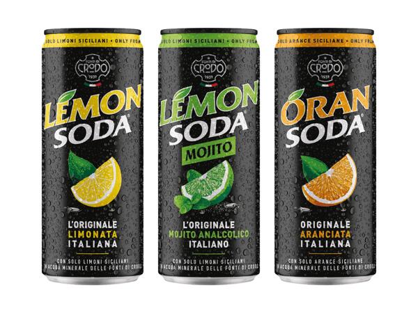 Crodo Lemon Soda, Oran Soda oder Mojito