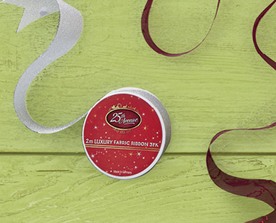 2M LUXURY FABRIC RIBBON 3PK