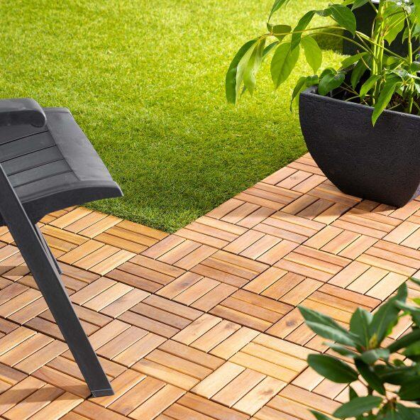 GARDENLINE(R) 				Houten terrastegels, 10 st.