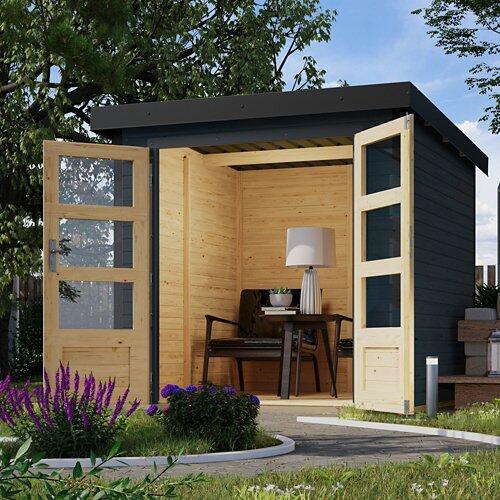 Gartenhaus 19mm Hybrid Modern Anthrazit