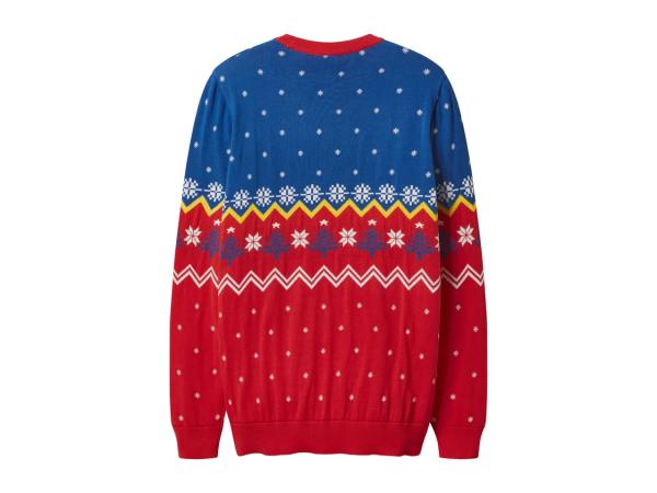 Men's Red & Blue Lidl Christmas Jumper