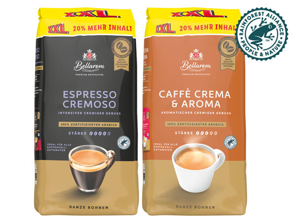 Kaffee ganze Bohne 1000 g + 200 g gratis