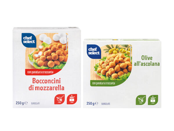 Ascolana Olives or Breaded Mozzarella