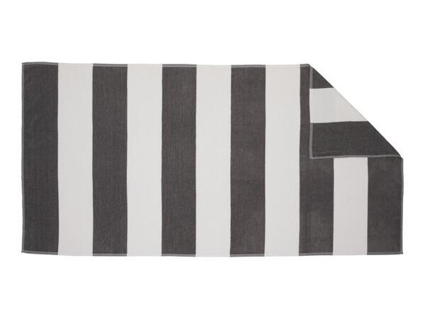 Crivit Grey & White-Striped Beach Towel
