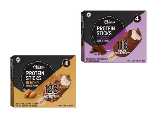 Glaces en bâtonnets protéinées
