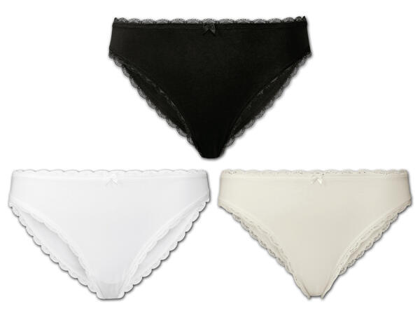 Damen Spitzen-Unterwäsche, Minislip, 3 Stück
