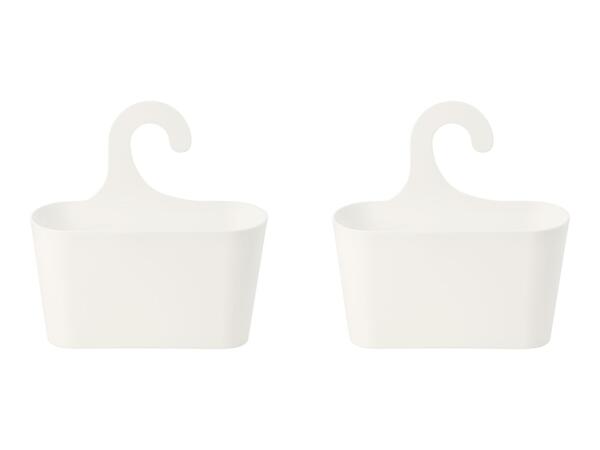 Livarno Home Hook Over Shower Caddy - 2 Pack White