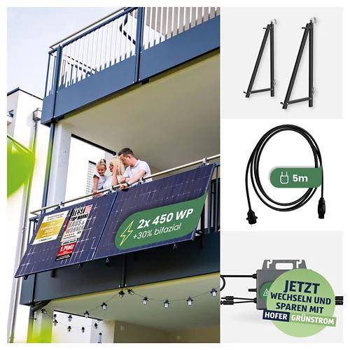 GREEN SOLAR Balkonkraftwerk Balkon 900/800 W