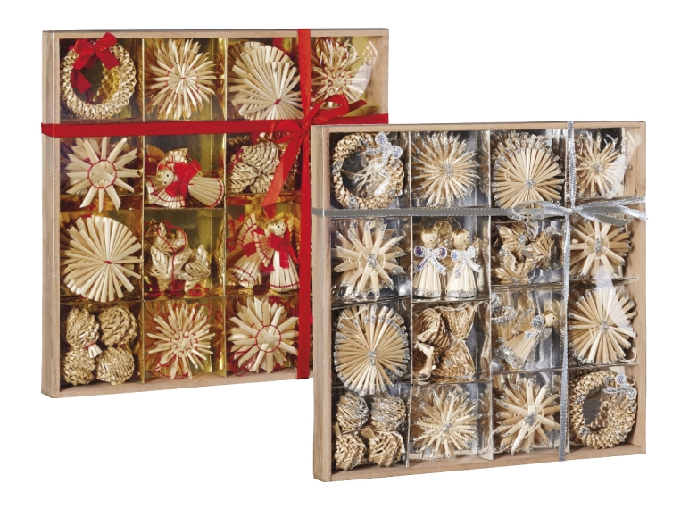 MELINERA Traditional Straw Christmas Tree Decorations