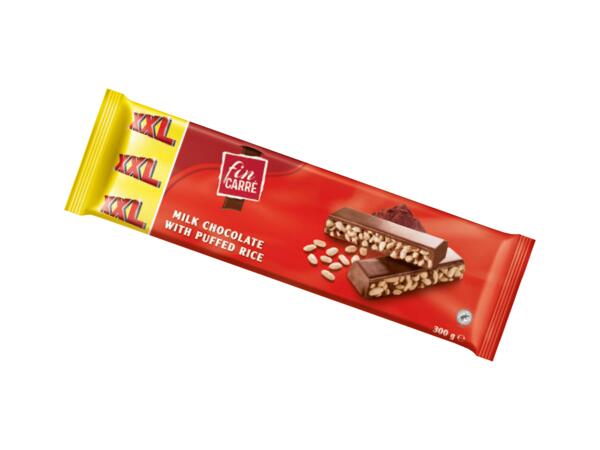 Mjölkchoklad med puffat ris