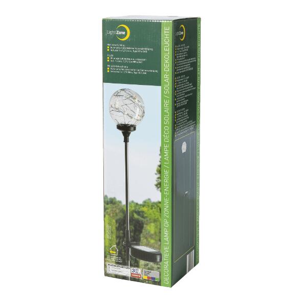 LIGHT ZONE(R) 				Lampe LED décorative de jardin à énergie solaire