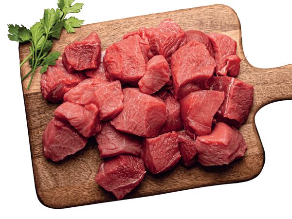 Frisches Rindsgulaschfleisch