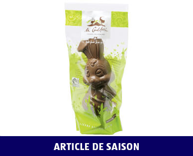 LA CONDITORIA(R)
LAPIN EN CHOCOLAT AU LAIT ET NOUGATINE AUX AMANDES