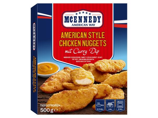 Hendlfilets Americanos mit Curry Dip