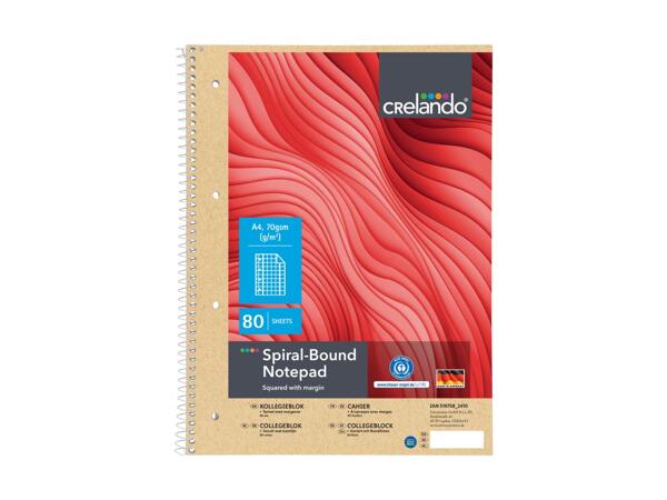 CRELANDO(R) A4 kollegieblok eller A5 spiralblok