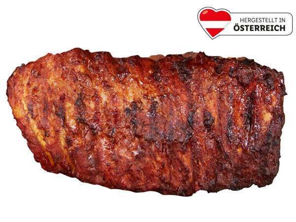 Frische BBQ Ribs mariniert