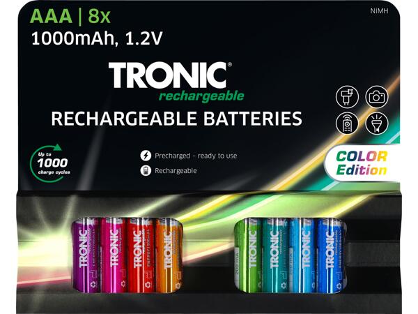 Laddningsbara batterier, 8-pack