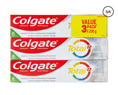 Colgate Total Advanced Toothpaste 3 x 200g